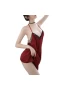 Halter V-neck Sexy Women Lingerie Red