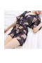 Women's Kimono Robe Blossoms Printed Nightgown Bridemaids Lingerie Robes Black