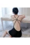 Halter Neck See Through Backless Lingerie Black