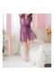 Floral Lace Babydoll Lingerie Sheer Mesh Nightgown Purple