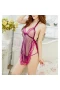 Lace Babydoll Strap V Neck Chemise Teddy Purple