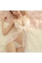 Lace Front Closure Lingerie V Neck Nightwear White