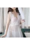 Sexy Boudoir Outfits V-Neck Lace Sleepwear White