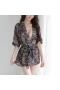 Kimono Robe Babydoll Lingerie Mesh Nightgown