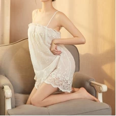 Sexy Lingerie Lace Babydoll Nightdress for Women