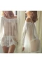 Lace Babydoll Sexy Sleepwear Strap Chemise White