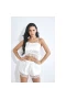 Lace Trim Cami and Shorts Two Piece Straps Set