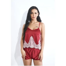 Soft Lace Cami Set with Short Pants Nightwear