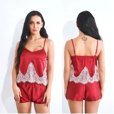 Soft Lace Cami Set with Short Pants Nightwear