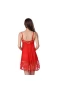 Lace Babydoll V Neck Halter Teddy Strap Sleepwear Red