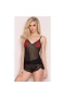 Sheer Mesh Cami and Shorts Sexy Lingerie Set Black