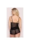 Sheer Mesh Cami and Shorts Sexy Lingerie Set Black