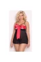 Bow Cut Out Lace Chemise Babydoll Nightwear Set