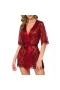 Kimono Robe Babydoll Sexy Lingerie Mesh Chemise Burgundy