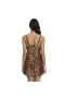 Leopard Lace Babydoll Strap Chemise Sleepwear Nightwear