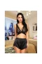 Lace Cami Top with Satin Shorts 2 Piece Lingerie Black