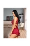 Lace Cami Top with Satin Shorts 2 Piece Lingerie Red