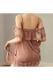 Women Lace Babydoll Sleepwear Boudoir Outfits Blush