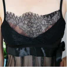 Sexy Lace Nightgowns Slip Chemise Wedding Nightie Black
