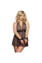 Women Mesh Babydoll Halter Chemise Sexy Nightwear