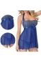 Women Sexy Nightgown Lace Chemise V Neck Babydoll
