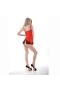 Nightgown Lace Chemise V Neck Mini Babydoll Red