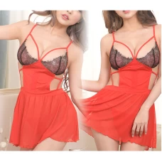 Lace Babydoll Strap Chemise Mesh Sleepwear