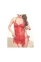 Lingerie Backless Eyelash Lace Chemise Babydoll Nightwear Red