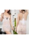 Halter Babydoll Nightwear Set Mesh Sheer Nightgown