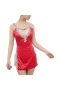 Embroidery Chemise Side Slit Babydoll Nightgown