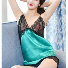 Lingerie Satin Lace Chemise Full Slips Nightgown