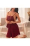 2-Piece Sexy Lace Pajamas Set Shorts Top Set