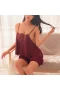 2-Piece Sexy Lace Pajamas Set Shorts Top Set