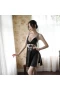 Satin Lace Nightgown Babydoll Sleepwear Dress Black