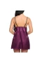 Lace Chemise Nightgown Satin Open Front Nightwear Purple