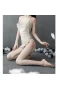 Women Sexy Lace Halter Slit Nightdress White