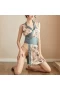 Kimono Bow V-Neck Chemise Sleepwear for Women Pink