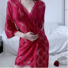 Lingerie for Women Sexy Long Lace Dress Sheer Gown