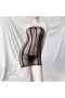 Women's Sexy Mesh Teddy Lingerie Chemise Mini Dress Black