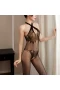 Cross Back Lingerie Sheer Underwear Fishnet Bodystocking