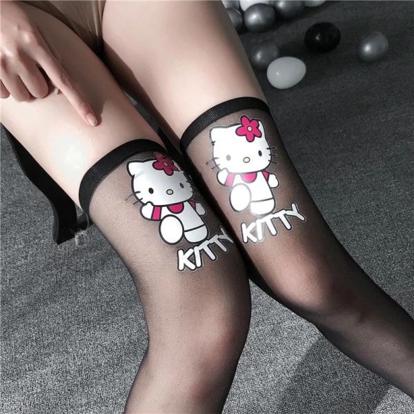 Flower Kitten Stockings Lolita Stockings Anime Two-dimensional Cute Cat Sexy Stockings