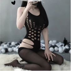 Ladies Fishnet Bodysuit Hollow Out Teddy Underwear