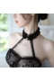 Halter Mesh Dress Floral Lace Underwear Sleepwear