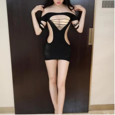 Off Shoulder Mesh Mini Dress Sexy Teddy Sleepwear