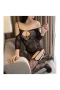 Fishnet Bodysuit Nightwear Attached Stockings