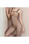 Womens Lingerie Fishnet Bodystocking Bodysuit Black