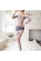 Off Shoulder Fishnet Long Sleeve Babydoll Mini Dress