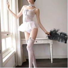 Cosplay Pricess Mesh Dress Stockings Ladies Lingerie