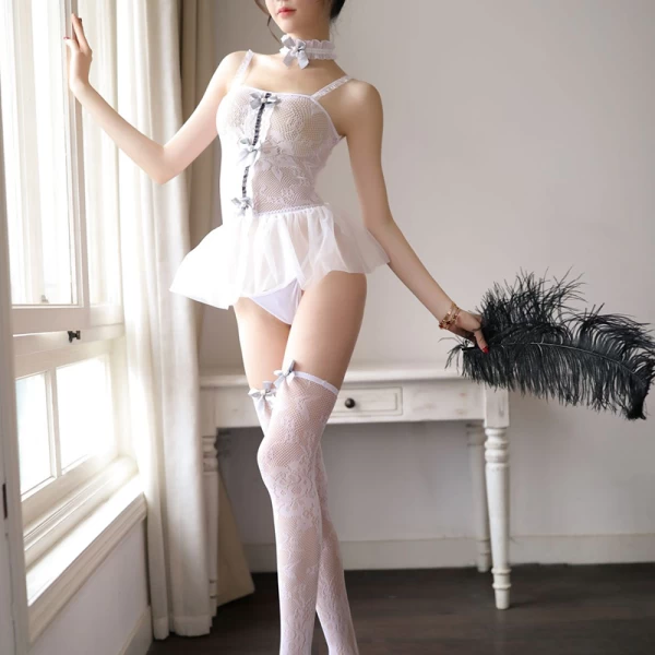 Cosplay Pricess Mesh Dress Stockings Ladies Lingerie