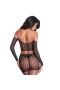 Sexy Off Shoulder Crop Top and Skirt Mesh Lingerie Set